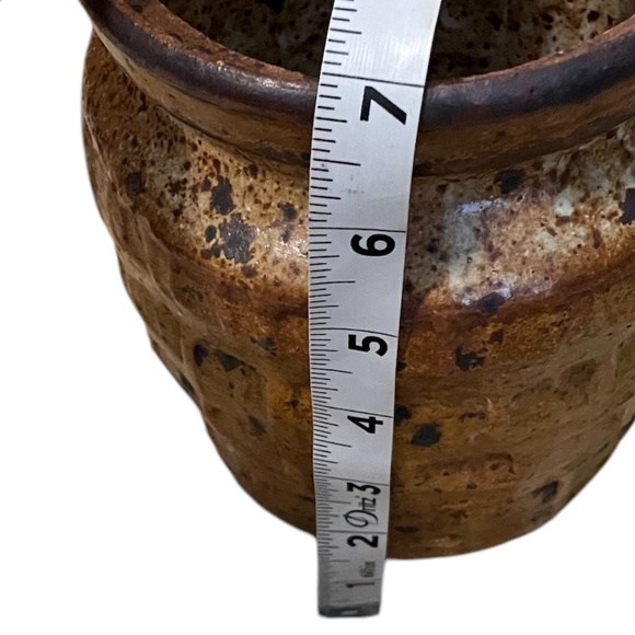 Vintage Hand Crafted Studio Art Pottery Vase Earth-tones Stoneware, Signed - Picture 9 of 10